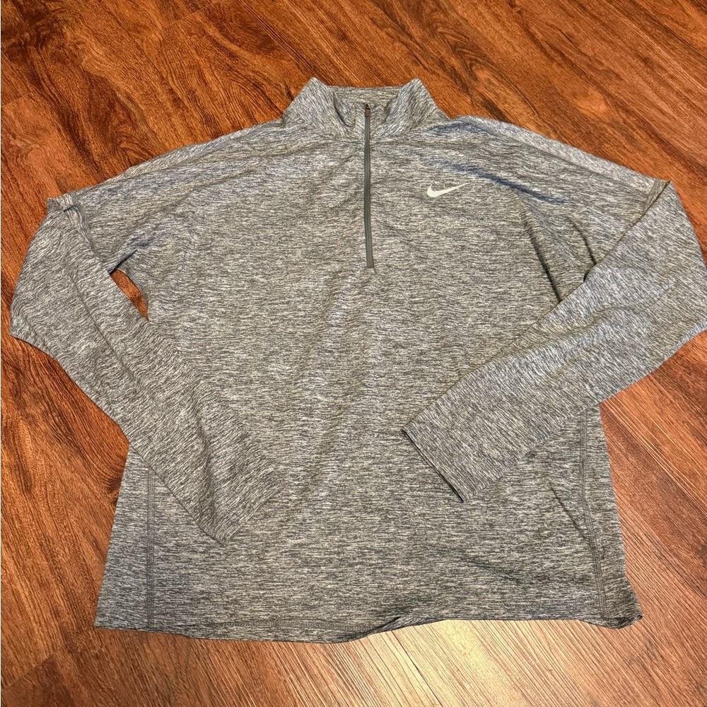 Nike Women’s Heather Gray Quarter-Zip Top
